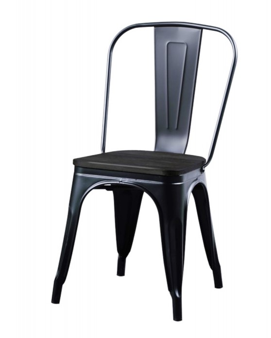 krzesło PA1709 z drewnianym siedziskiem wenge